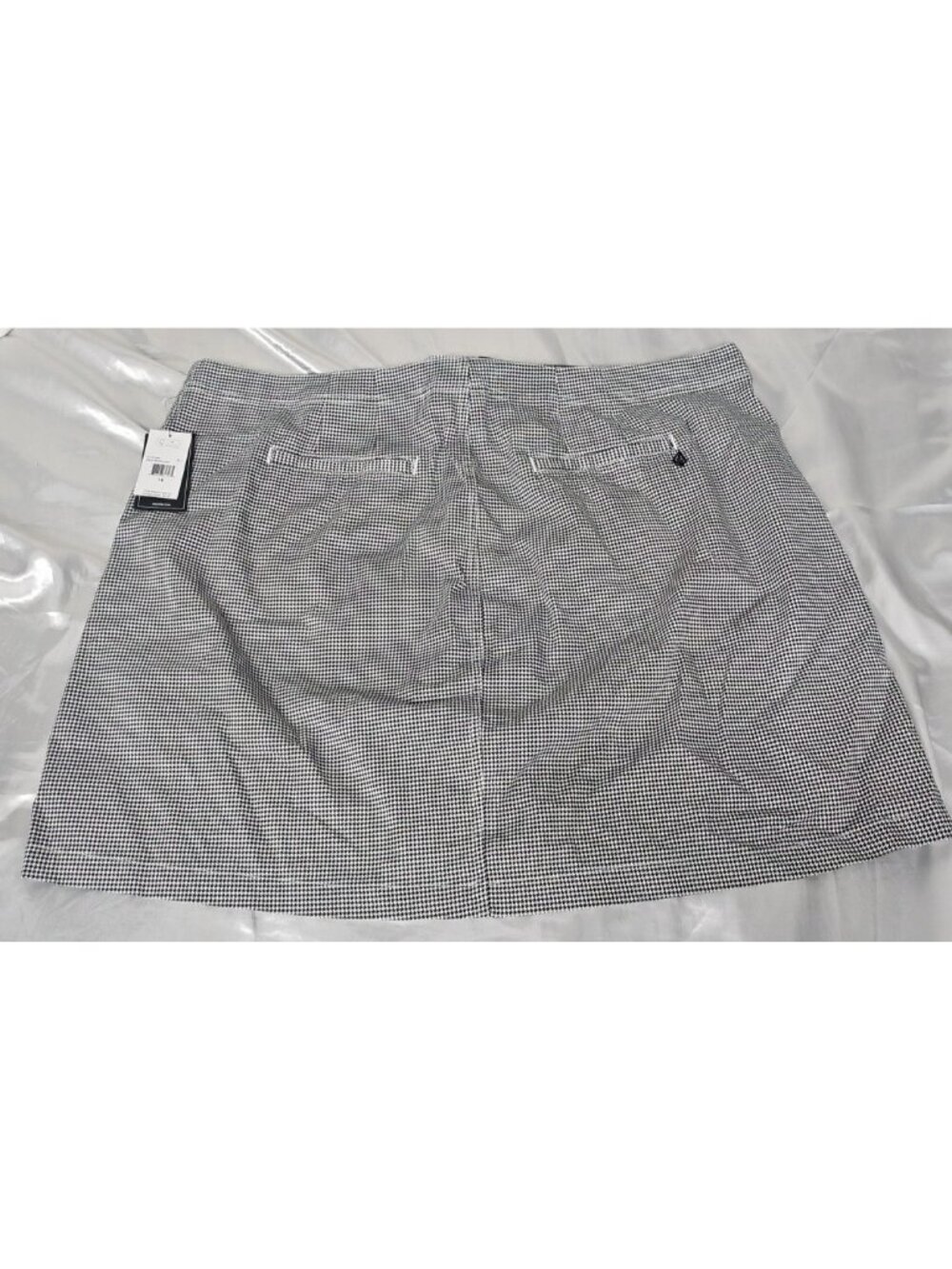 Volcom Womens Plus Size 18W Houndstooth Mini Skirt NWT Front Zip Black Academia - Picture 6 of 14
